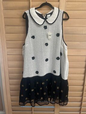 NWT Anthropologie Maeve Sleeveless Embellished Drop-Waist Mini Dress